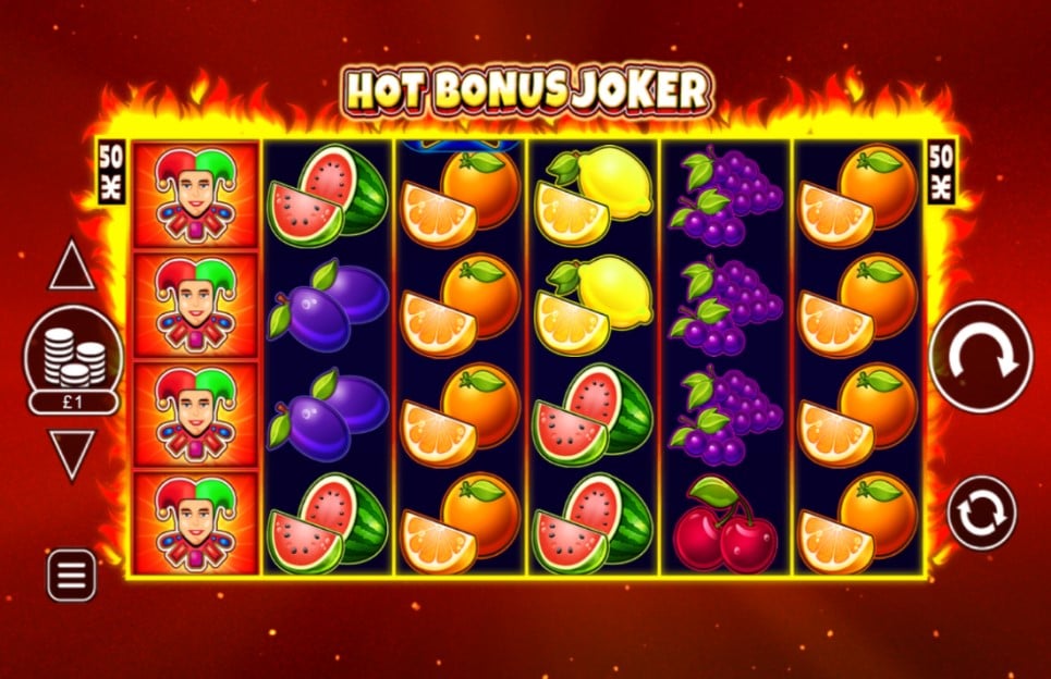 Hot Bonus Joker slot reels by Inspired Gaming