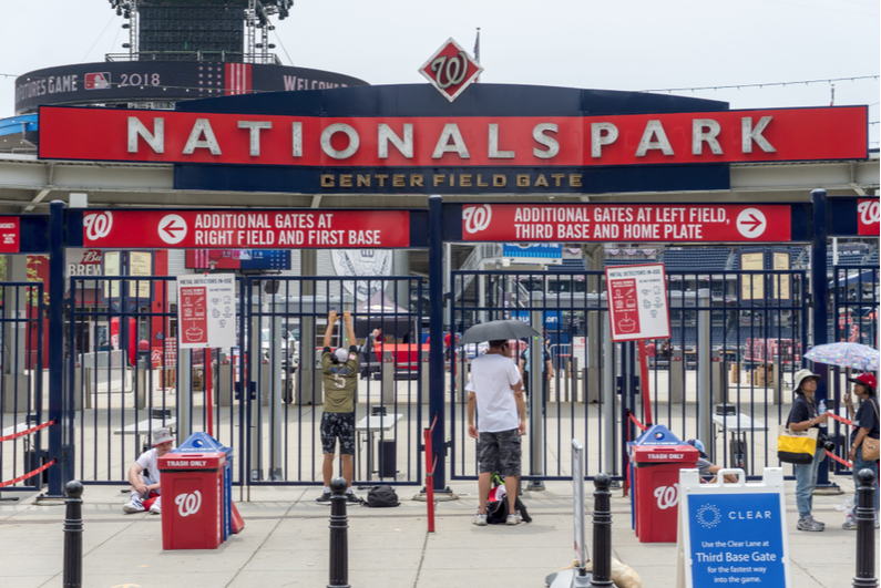 Nationals Park centerfield gate