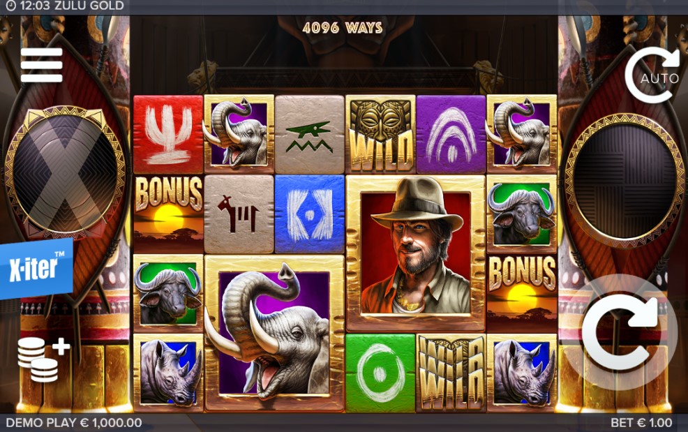 Zulu Gold slot reels by ELK Studios