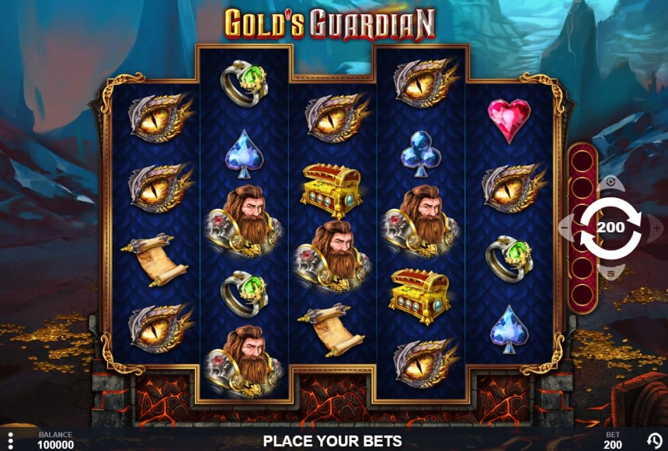 Gulungan slot Gold's Guardian oleh Pariplay