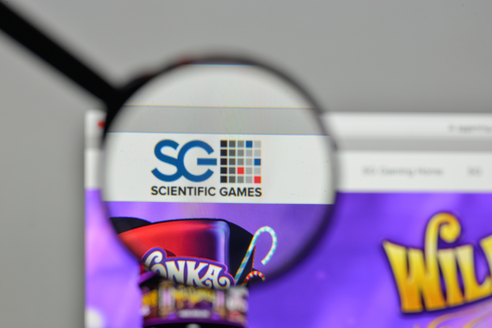 Scientific Games logo on proprietary website