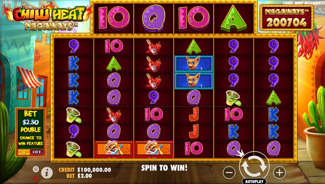 Chili Heat Megaways slot reels by Pragmatic Play