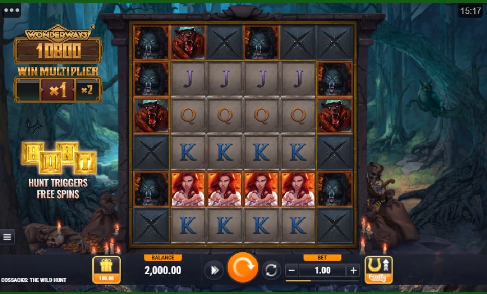 Cossacks The Wild Hunt slot reels oleh Foxium