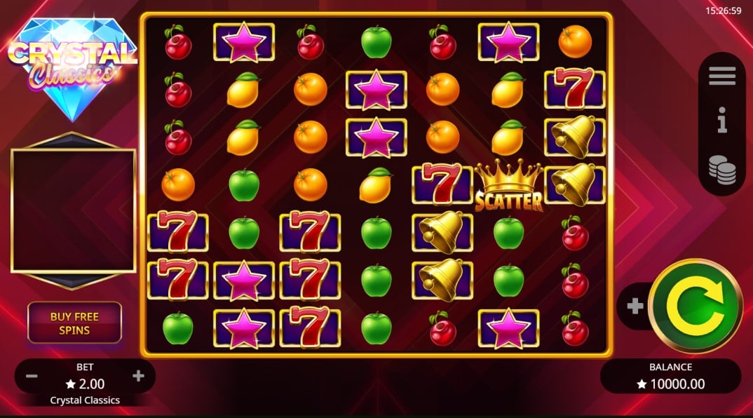 Gulungan slot Crystal Classics oleh Booming Games