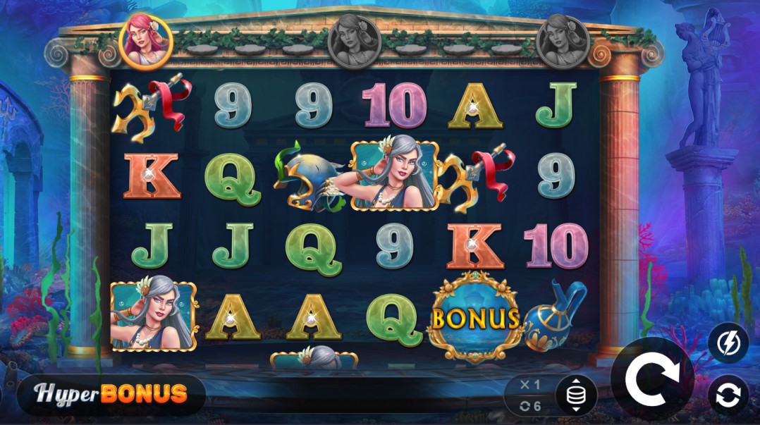 Pearls of Aphrodite slot reels oleh Kalamba Games