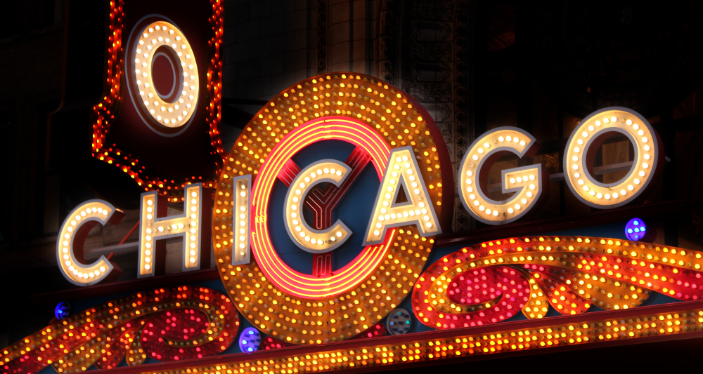 Chicago illuminated sign