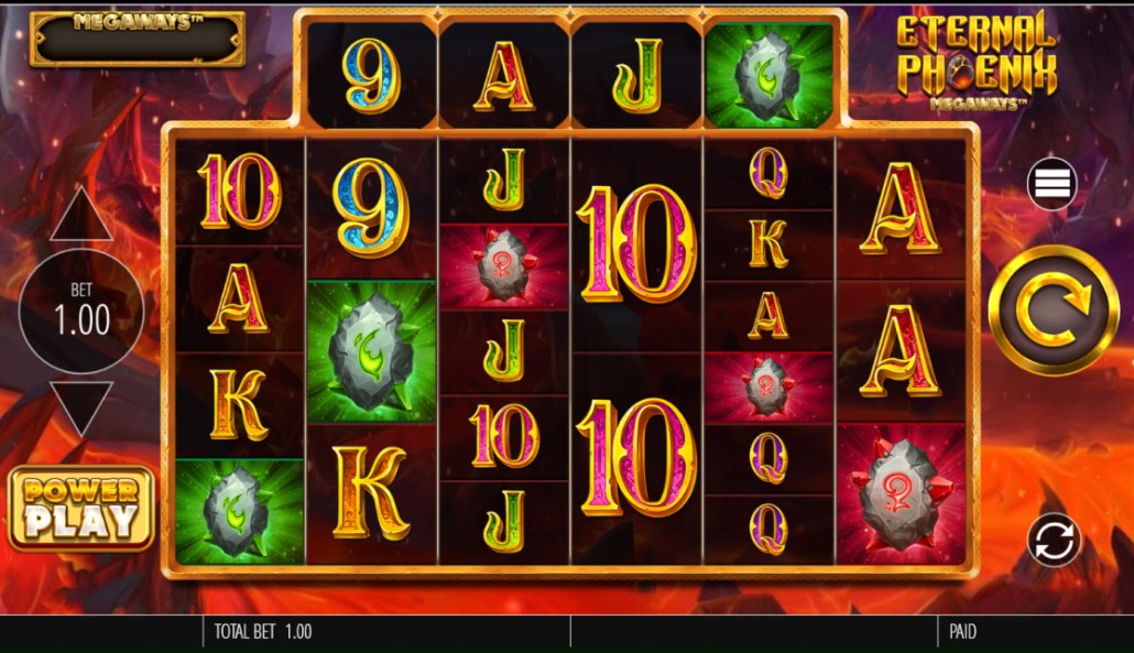 Gulungan slot Eternal Phoenix Megaways oleh Blueprint Gaming