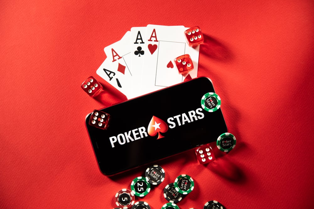 PokerStars logo on phone