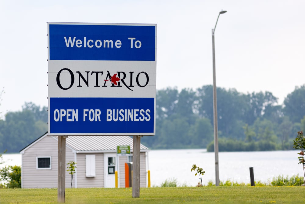 Welcome to Ontario sign
