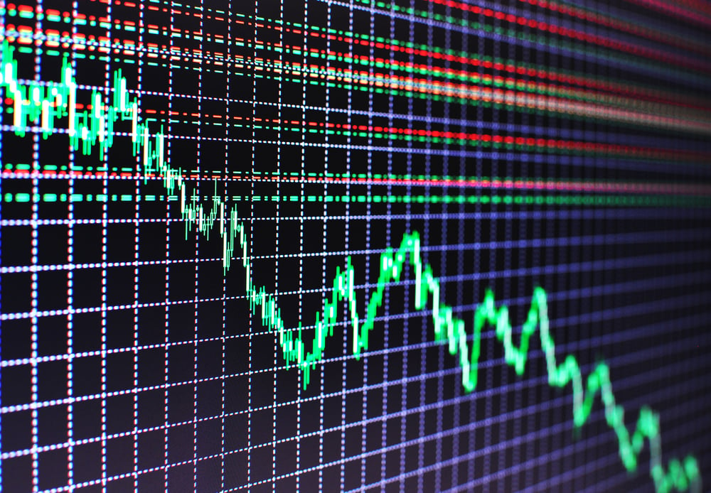 Graph showing downward trend