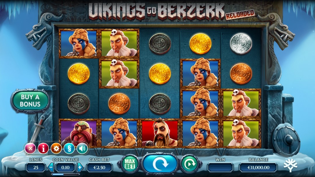 Viking Go Berserk Reloaded slot reels oleh Yggdrasil Gaming