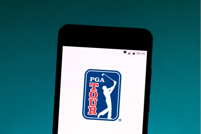 PGA Tour logo on smartphone