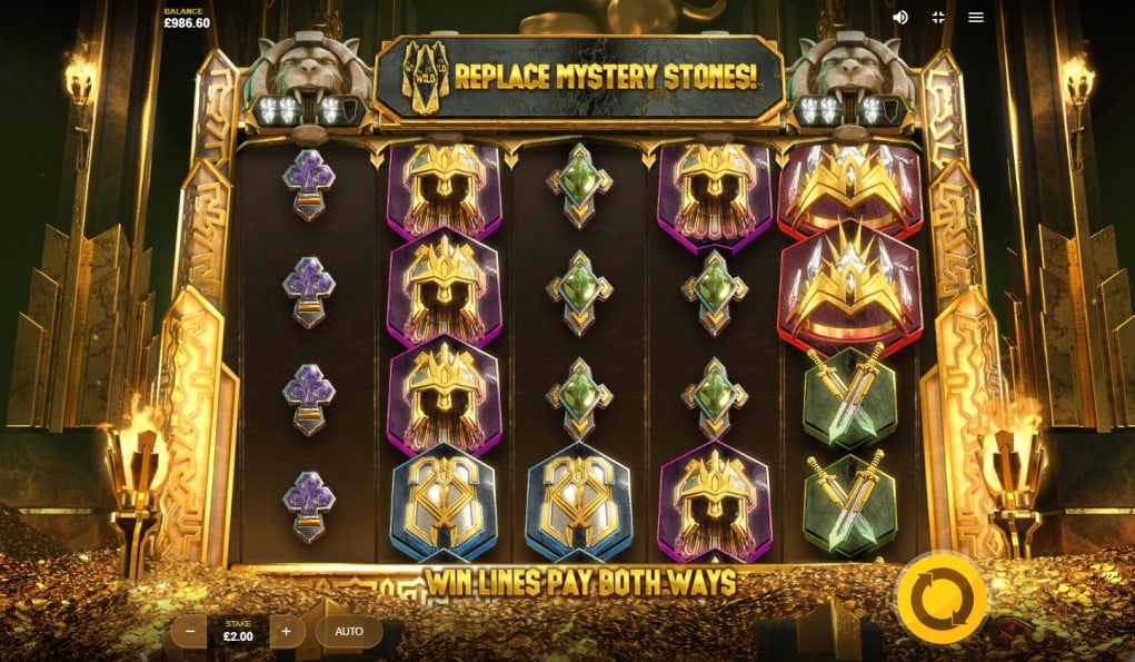 Lion's Hoard slot reels by Red Tiger