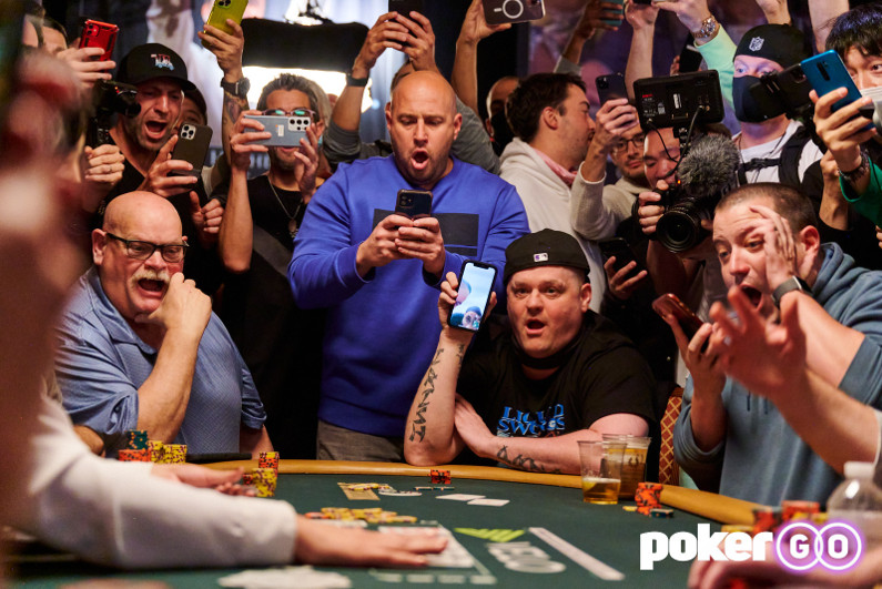 Kevin Campbell during this final hand of the 2021 WSOP Main Event