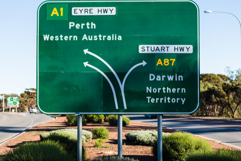 Northern Territory highway sign