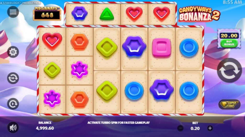 Candyways Bonanza Megaways 2 slot reels by Stakelogic