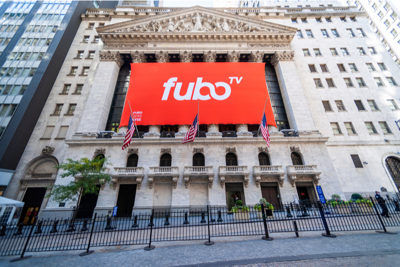 fuboTV banner outside NYSE