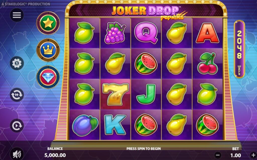 Joker Drop slot reels by Stakelogic