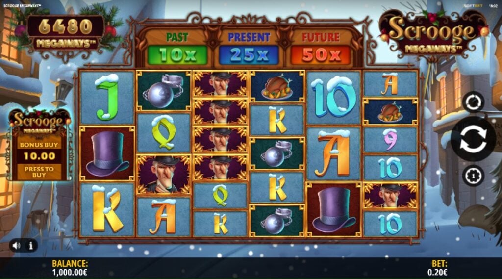 Scrooge Megaways slot reels by iSoftBet