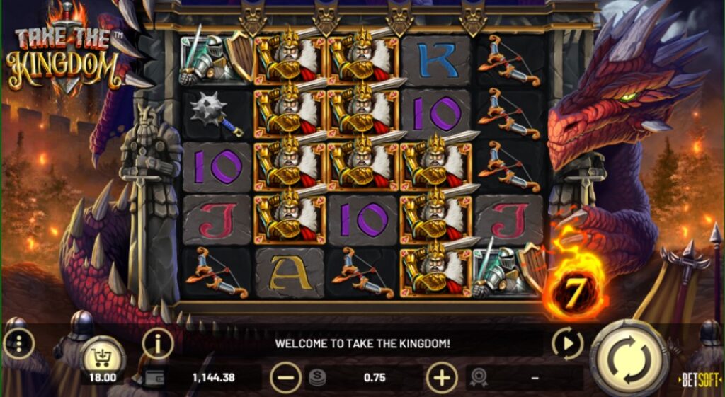 Take the Kingdom slot reels by Betsoft