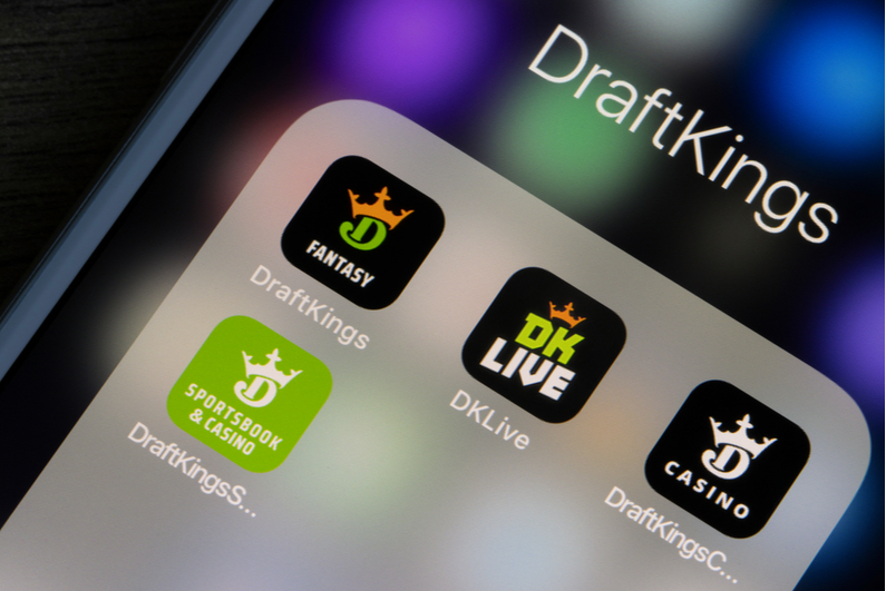 DraftKings apps on a smartphone