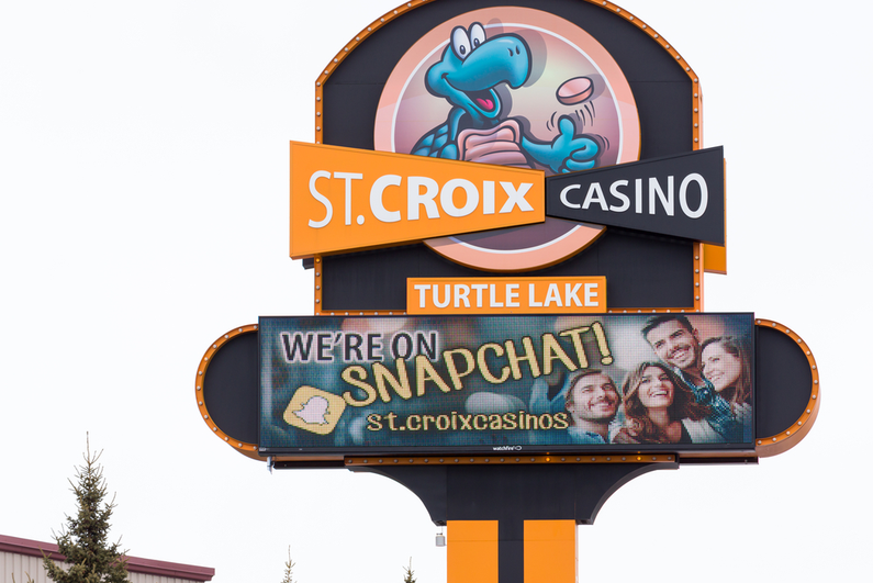 St Croix Casino Turtle Lake sign