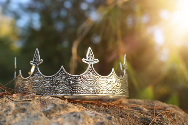 crown on a rock in the woods