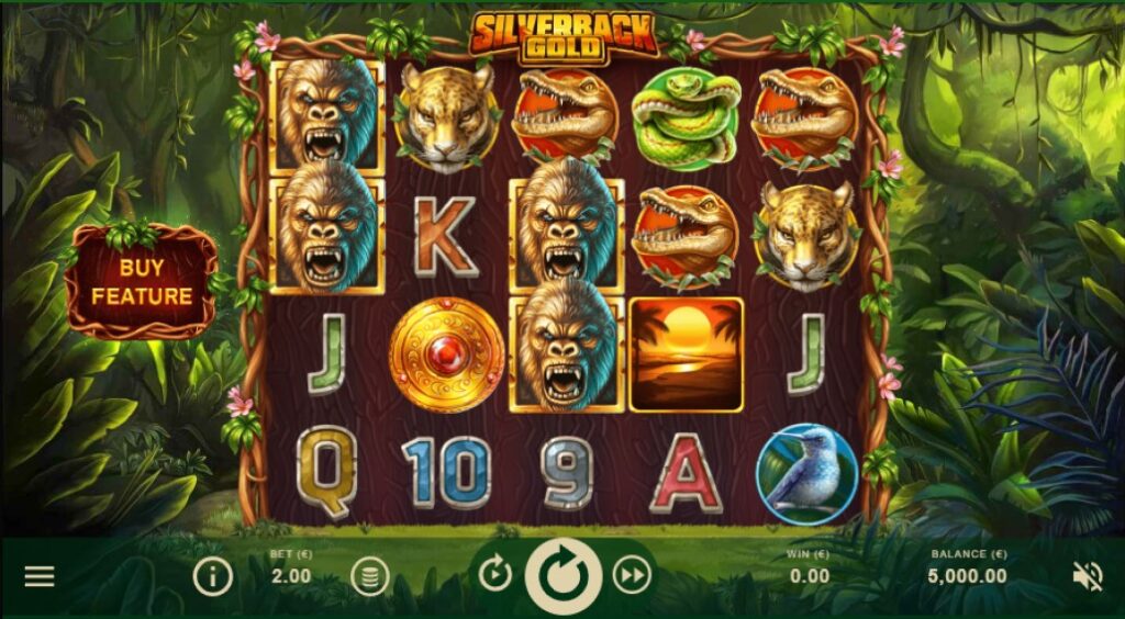 Silverback Gold slot reels by NetEnt