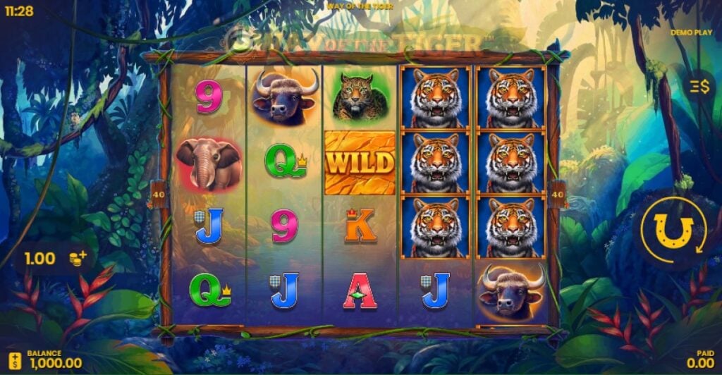 Way of the Tiger slot reels by Blueprint Gaming