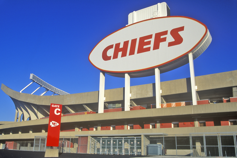 Back of the scoreboard at Arrowhead Stadium