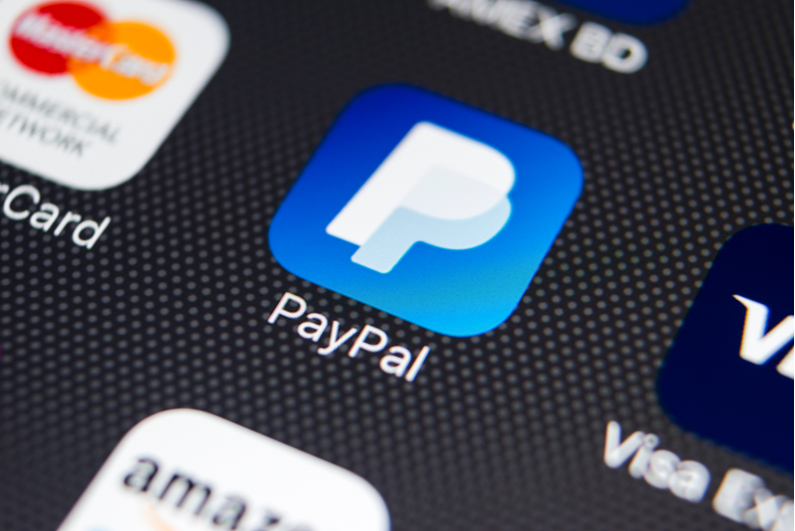 PayPal icon on a smartphone