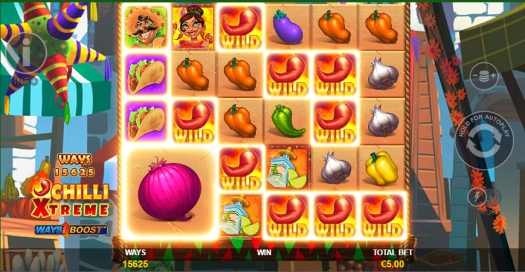 Chilli Xtreme slot reels by Playtech