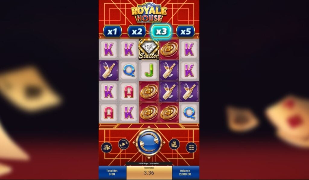 Royale House slot reels by Spadegaming