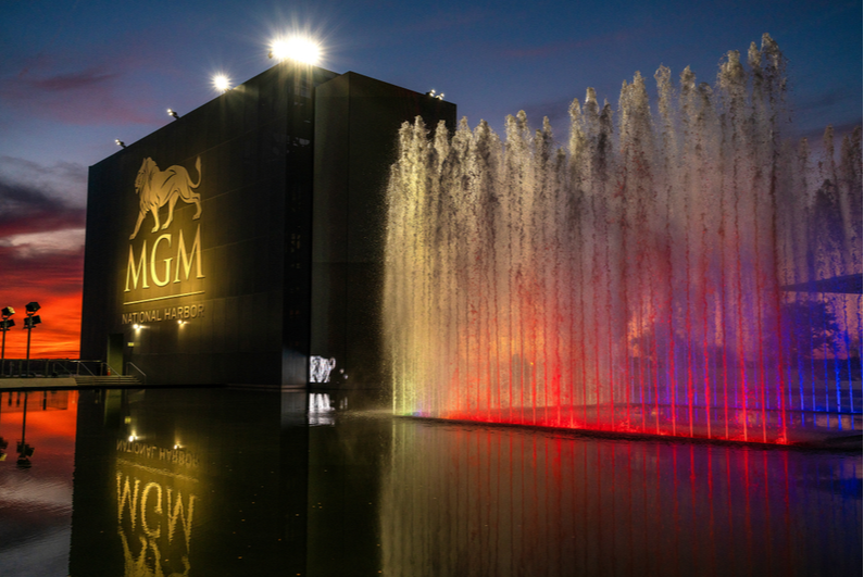 MGM National Harbor at night