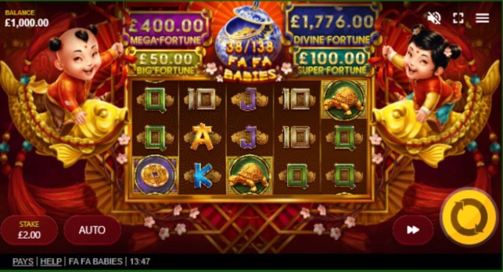 Fa Fa Babies online slot reels by Red Tiger