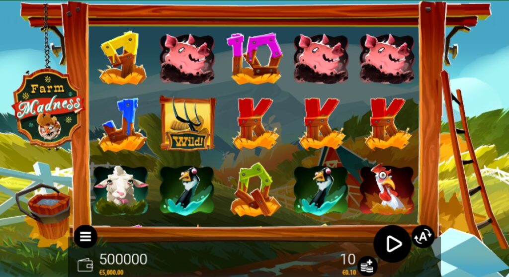 Farm Madness online slot reels by Zeusplay