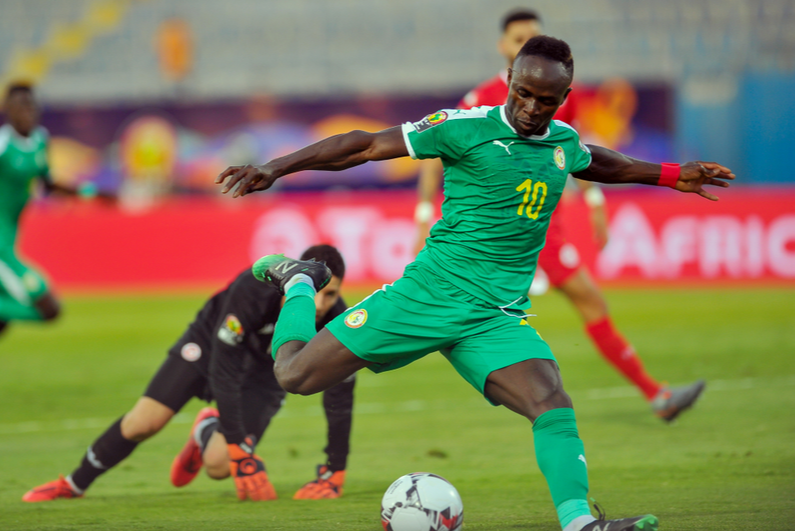 Liverpool's Sadio Mane in action for Senegal