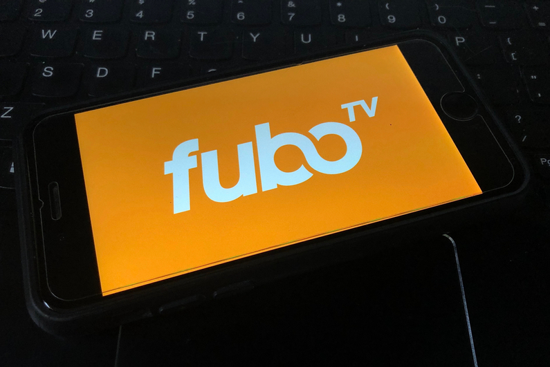 FuboTV logo on a smartphone