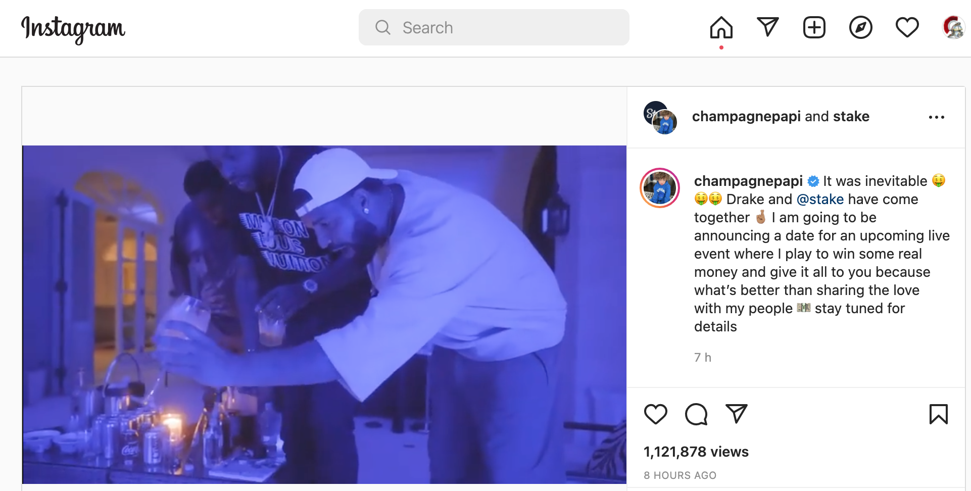 Drake and Stake Team Up for Live Betting Giveaway Event