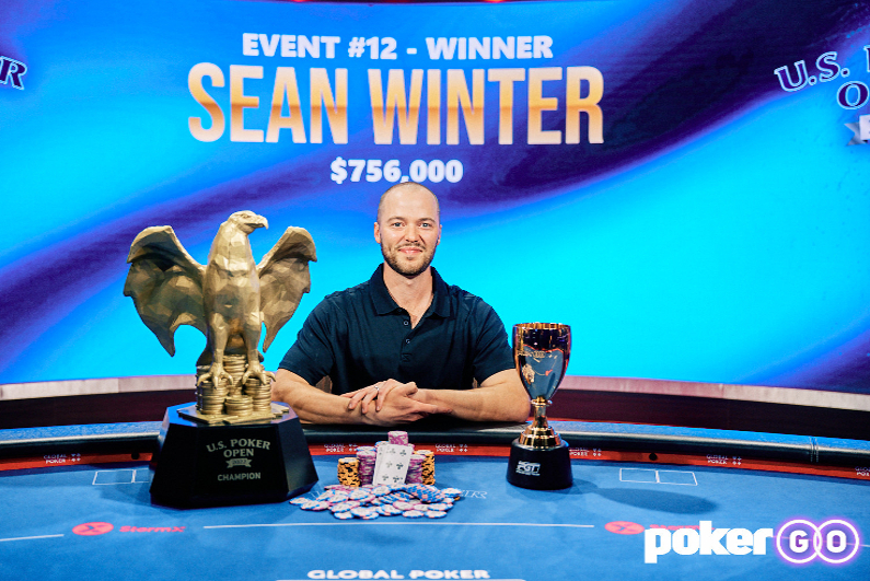 Sean Winter with US Poker Open trophy