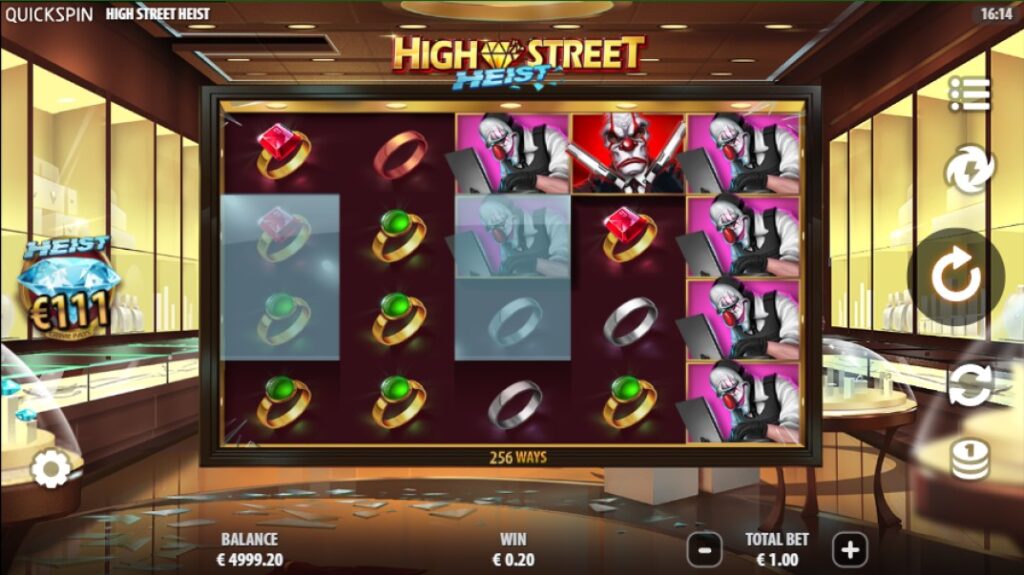 High Street Heist slot reels by Quickspin