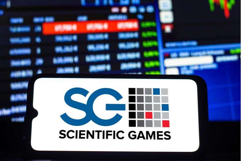 Scientific Games logo on phone