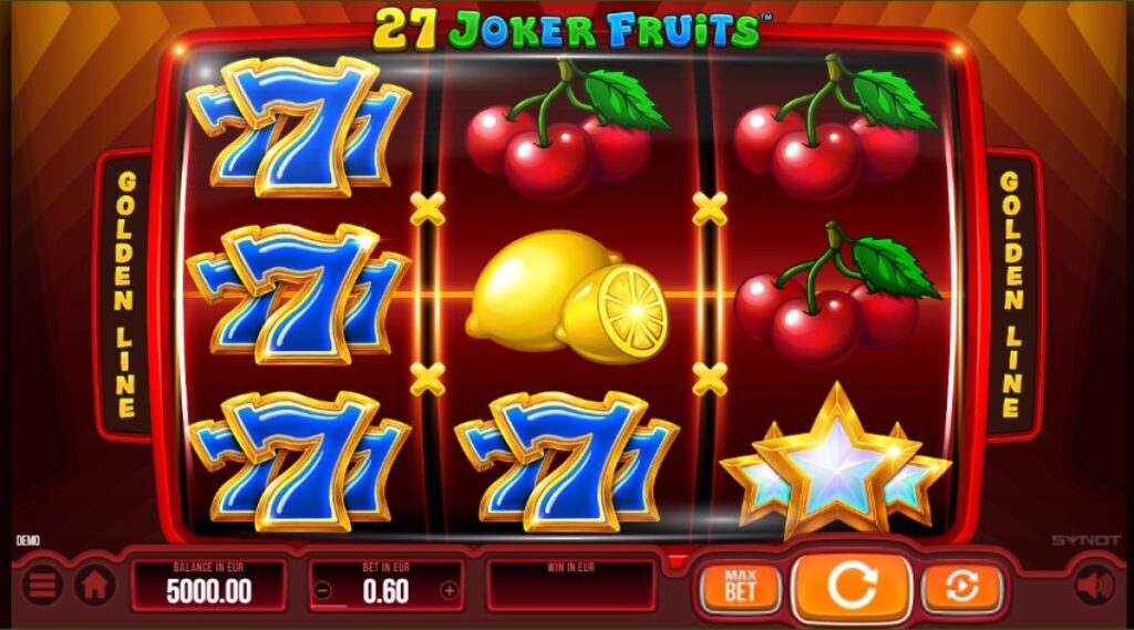 27 Joker Fruits slot reels by SYNOT Games