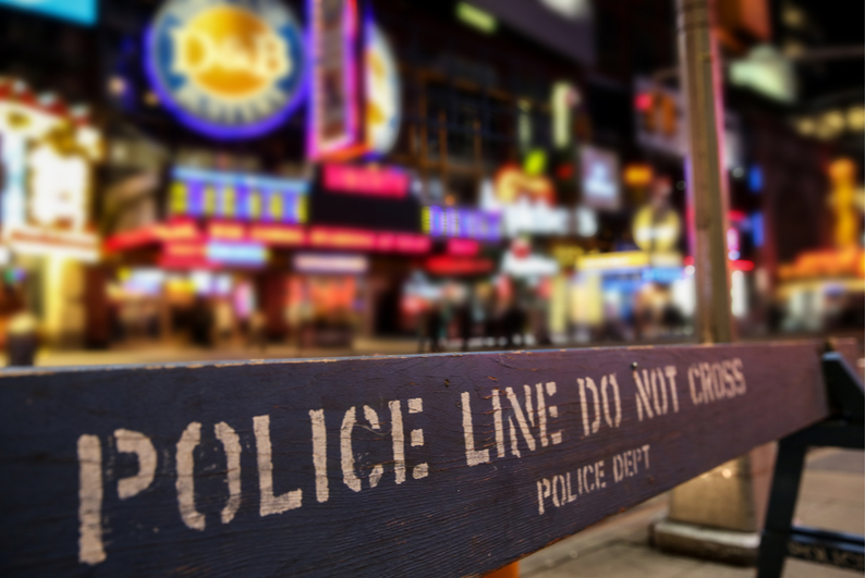 New York'ta polis barikatı