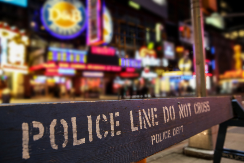 Police barricade in New York City