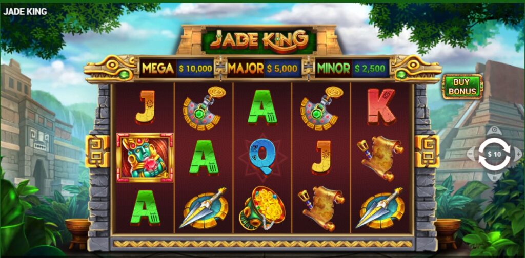 Jade King slot reels by Wizard Games