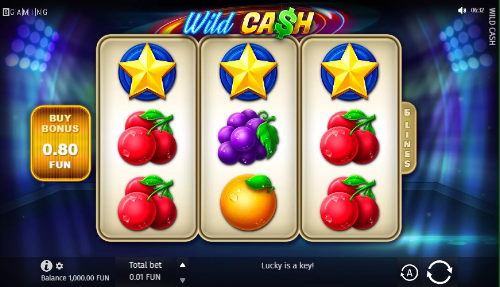 Wild Cash slot reels by BGaming