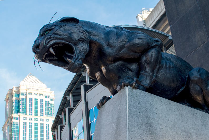 Carolina Panthers statue