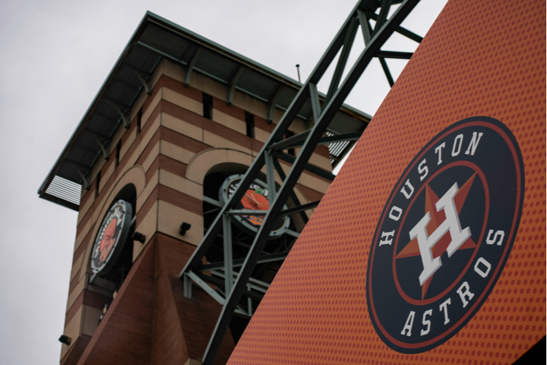 Houston Astros logo at Minute Maid Park