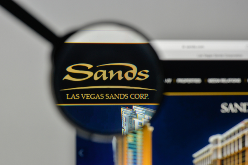 Web sitesinde Las Vegas Sands logosu